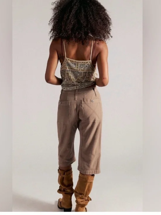 NWOT FREE PEOPLE Maven Crop in Dusted Cocoa - Picture 4 of 6